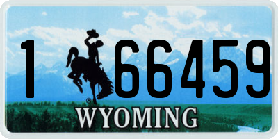 WY license plate 166459