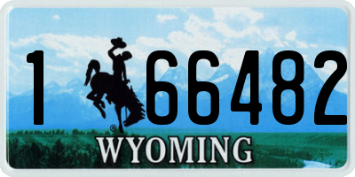 WY license plate 166482
