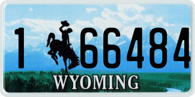 WY license plate 166484