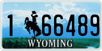 WY license plate 166489