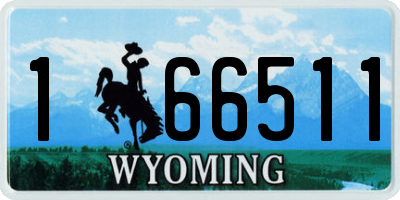 WY license plate 166511