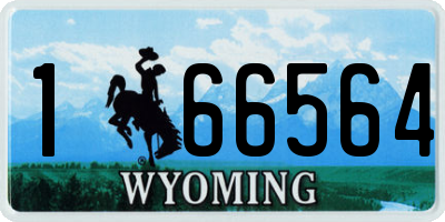 WY license plate 166564