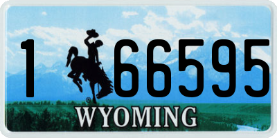WY license plate 166595