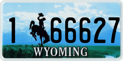 WY license plate 166627