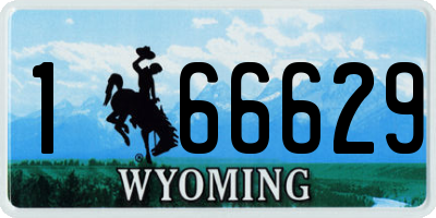 WY license plate 166629
