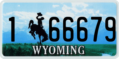 WY license plate 166679