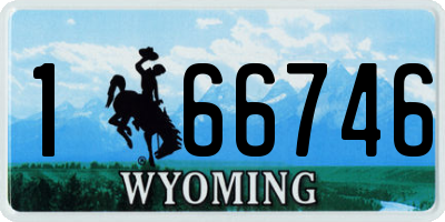 WY license plate 166746