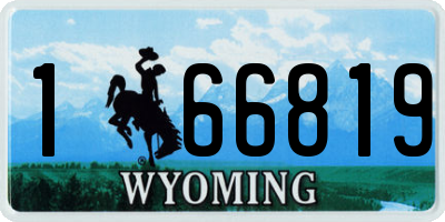 WY license plate 166819
