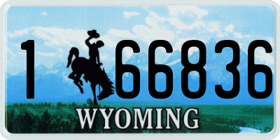 WY license plate 166836
