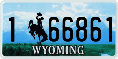 WY license plate 166861