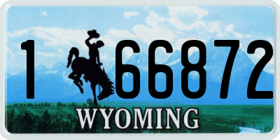 WY license plate 166872