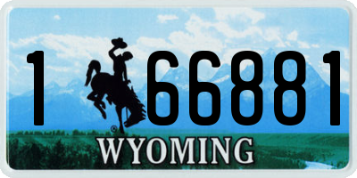 WY license plate 166881