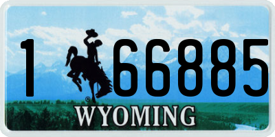 WY license plate 166885