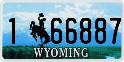 WY license plate 166887