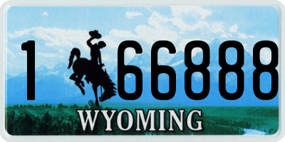 WY license plate 166888