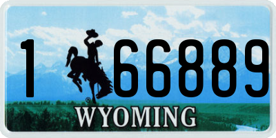 WY license plate 166889