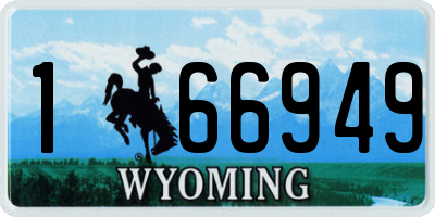 WY license plate 166949