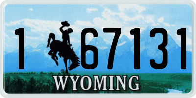 WY license plate 167131