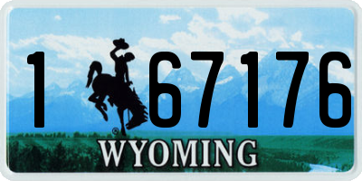 WY license plate 167176