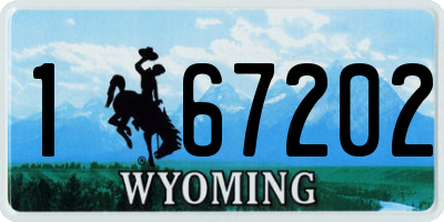WY license plate 167202