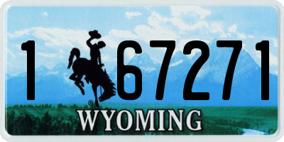 WY license plate 167271