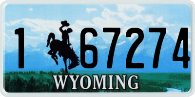 WY license plate 167274
