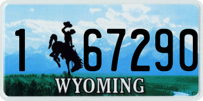WY license plate 167290