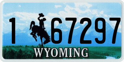 WY license plate 167297