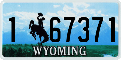 WY license plate 167371
