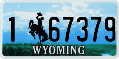 WY license plate 167379
