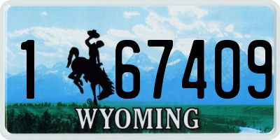 WY license plate 167409