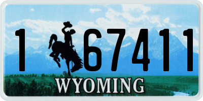 WY license plate 167411