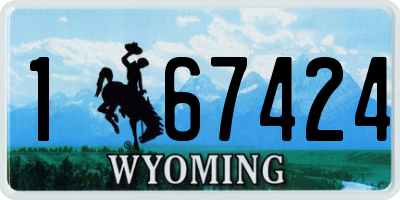 WY license plate 167424