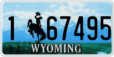 WY license plate 167495