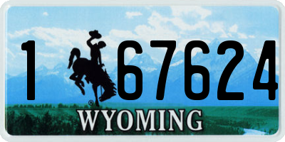 WY license plate 167624