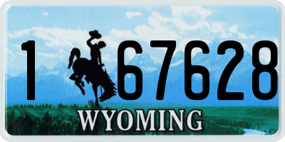 WY license plate 167628