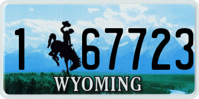 WY license plate 167723