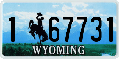 WY license plate 167731