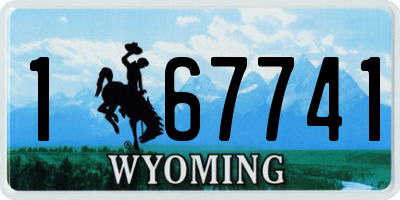 WY license plate 167741