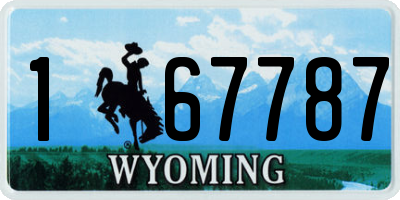 WY license plate 167787