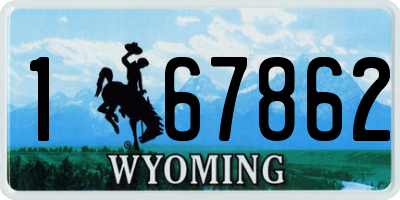 WY license plate 167862