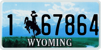 WY license plate 167864