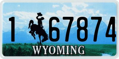 WY license plate 167874