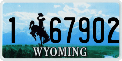 WY license plate 167902