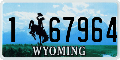 WY license plate 167964
