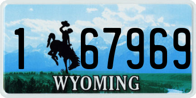 WY license plate 167969