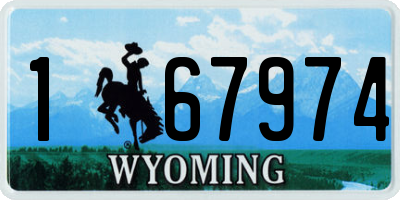 WY license plate 167974