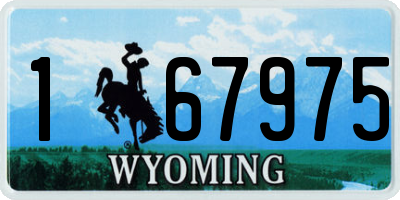 WY license plate 167975
