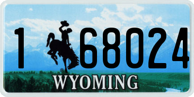 WY license plate 168024