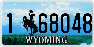 WY license plate 168048